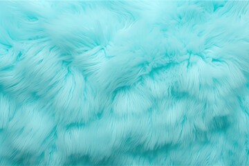 Turquoise Fluffy Fur Background: Soft and Cozy Texture