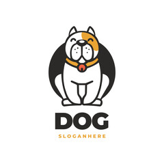 Dog cute modern logo vector