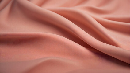 Monochrome peach fuzz cloth fabric background, abstract background, beautiful smooth wavy background