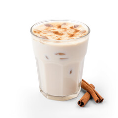 Cup of Horchata drink on isolate transparency background, PNG