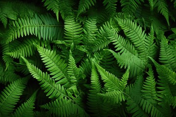 Fototapeta na wymiar Natural pattern background of green fern leaves