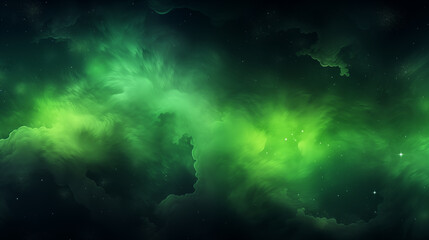 Nebulous Emerald Dreamscape : Emerald light shining in the smoke-filled darkness
