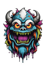 Monster Viking terisolasi dengan latar belakang transparan