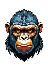 Obraz premium Gorilla head mascot Design illustration