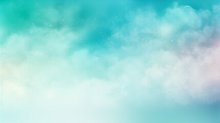 Naklejka na ściany i meble Dreamy Nebula Clouds : White smoke rising on a sky blue background 