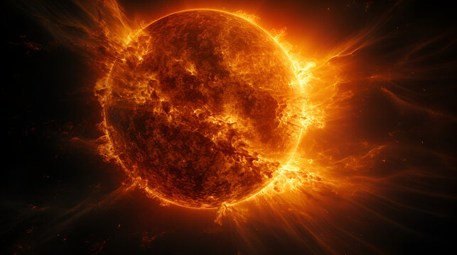 Realistic telescope picture sun 