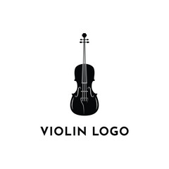 Violin logo design ideas vector template