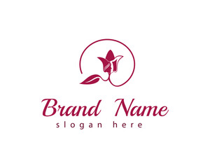 creative beauty flower logo design template