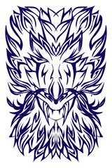 Illustration of a lion tattoo. Perfect for stickers, logos, icons, poster elements, banners, clothes, hats