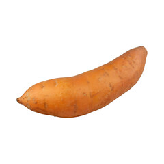 Floating Orange Sweet Potato With A Brown Skin