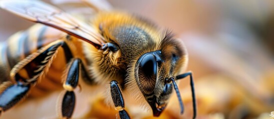 Closeup of Galleria mellonella, a honey-bee culture pest.