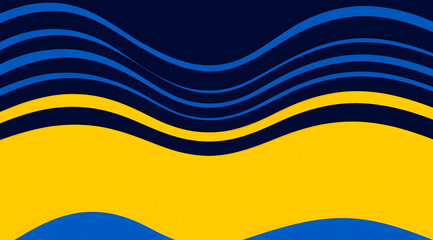 A yellow and blue striped background with a blue and yellow stripe