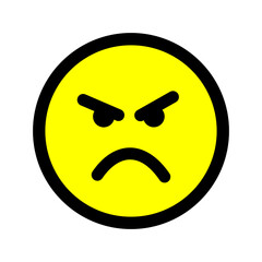 angry face emoticon