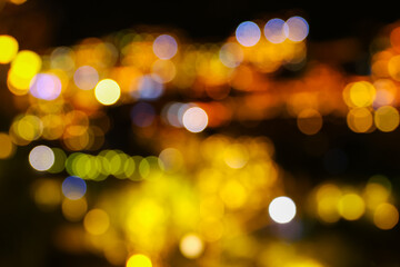 Bokeh from lights at night
