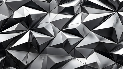 A black and silver background with a lot of triangles