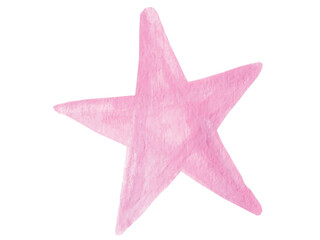pink star isolated on white