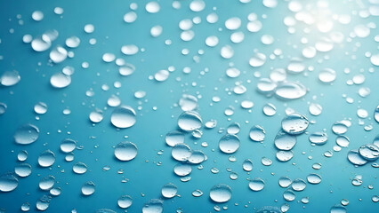 water drops on blue background | Water Drops Captured on a Blue Background