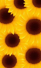 Sunflowers beautiful backround,frame,ornament illustration