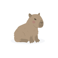 Capybara is the largest rodent. Cute pet from South America. Calm character