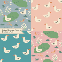 Duck and nature in park