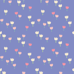 Tulip field in spring