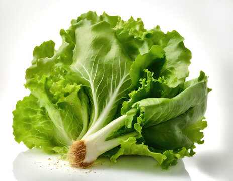 product shot of fresh lettuce, isolated on white background