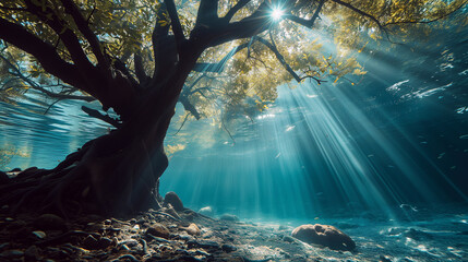 Underwater Tree, Surrealism Photography, Underwater Landscape