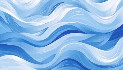 An abstract graphic with flowing blue and white waves evoking a sense of water movement