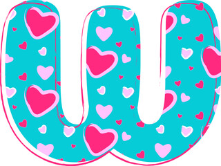 Love Alphabet Lettering W