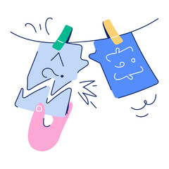 Get this hand drawn mini illustration of cracked code 