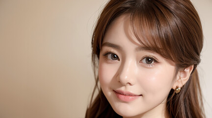 美しい女性　美容　モデル｜Generative AI	
