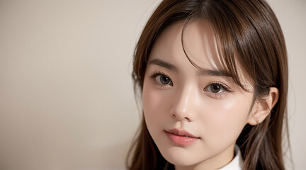 美しい女性　美容　モデル｜Generative AI	
