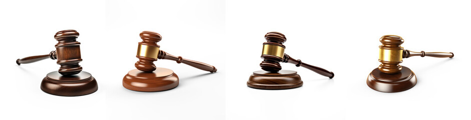 Gavel isolated isolated on transparent or white background, png

