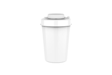 Matte Plastic Container Mockup Isolated On White Background. 3d illustration