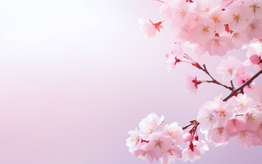Abstract image of cherry blossom with copy space for text.
