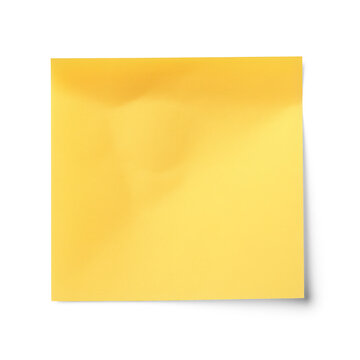 yellow post it note on isolate transparency background, PNG