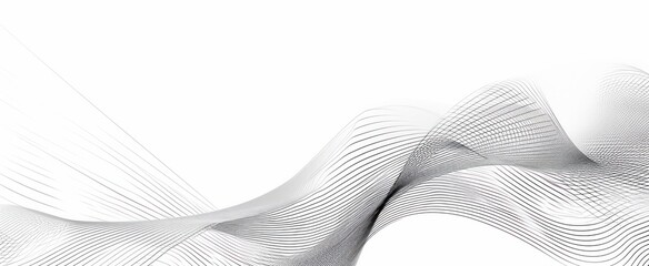 Grey white abstract background with flowing particles. Digital future technology concept. vector illustration.