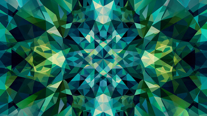 Geometric Emerald Green and Sapphire Blue Jewel Tones