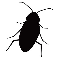 リアルなゴキブリのシルエットイラスト