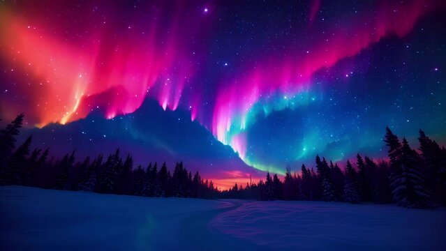 The sky is ablaze with a heartshaped aurora, a stunning reminder of the beauty and power of nature.