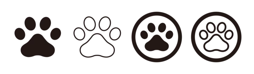 Foto op Plexiglas Dog or cat paw vector icon © golo