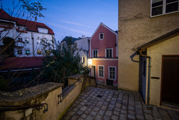street in the old town of steyr, upper austria