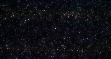 Glowing blue snowflakes snowfall blizzard made of energy abstract particles and light for Christmas and New Year festive abstract background