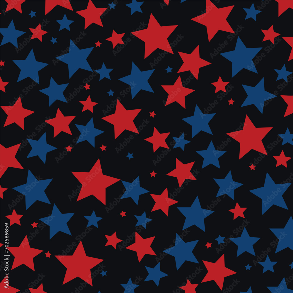 Poster seamless pattern with stars background design
