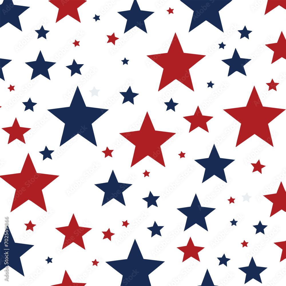 Poster stars and stripes background pattern isolated design
