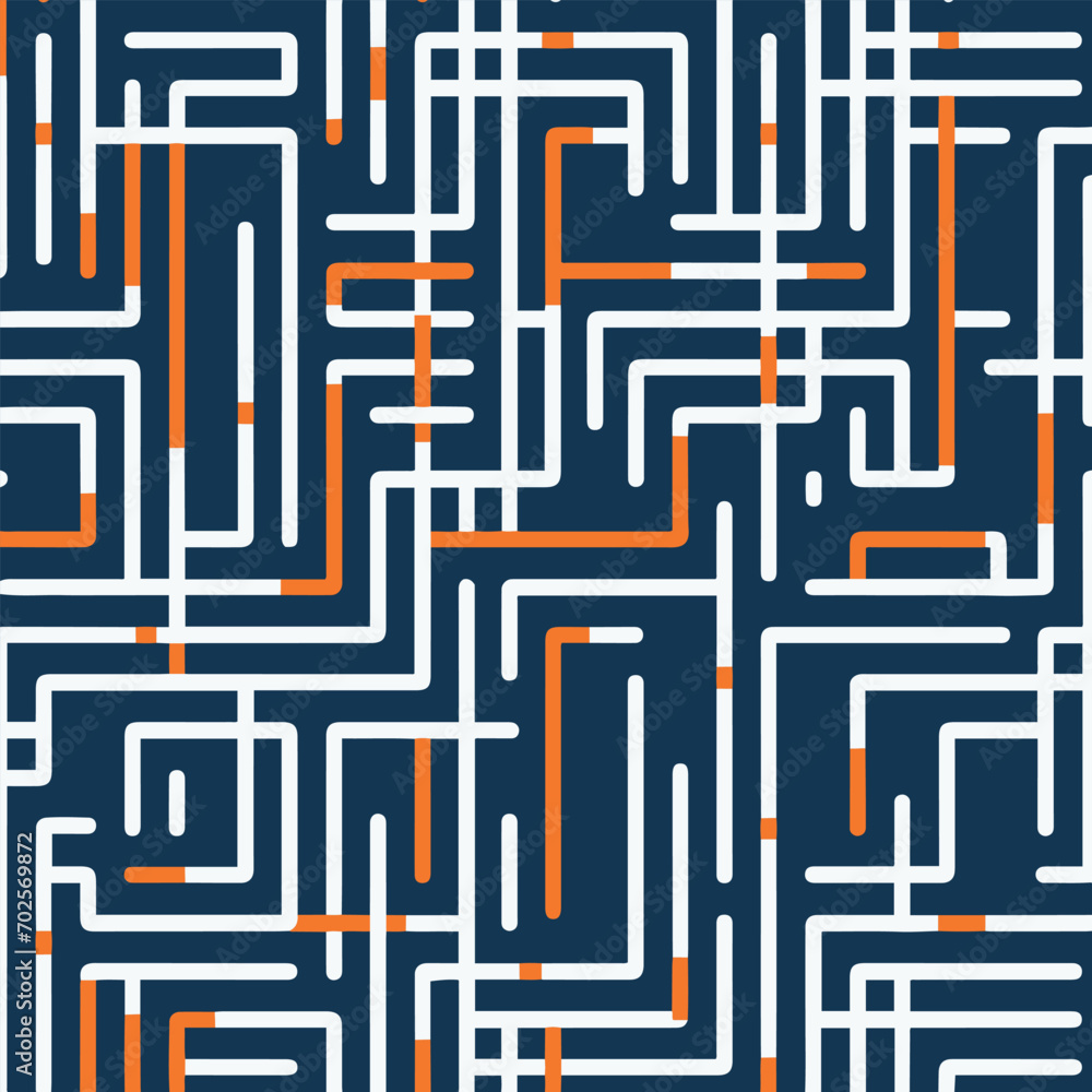 Poster abstract background pattern with maze isolated design