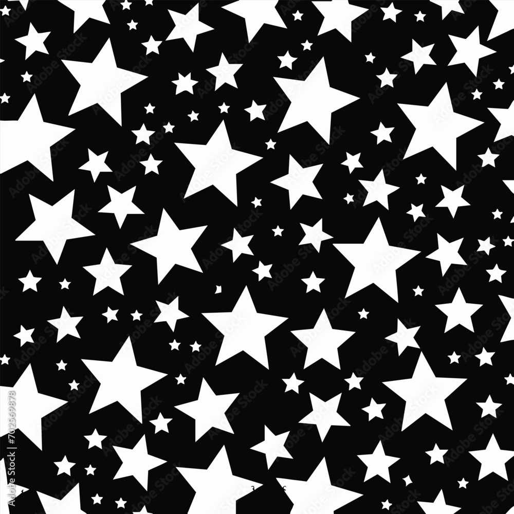 Poster seamless background pattern with stars isolated design