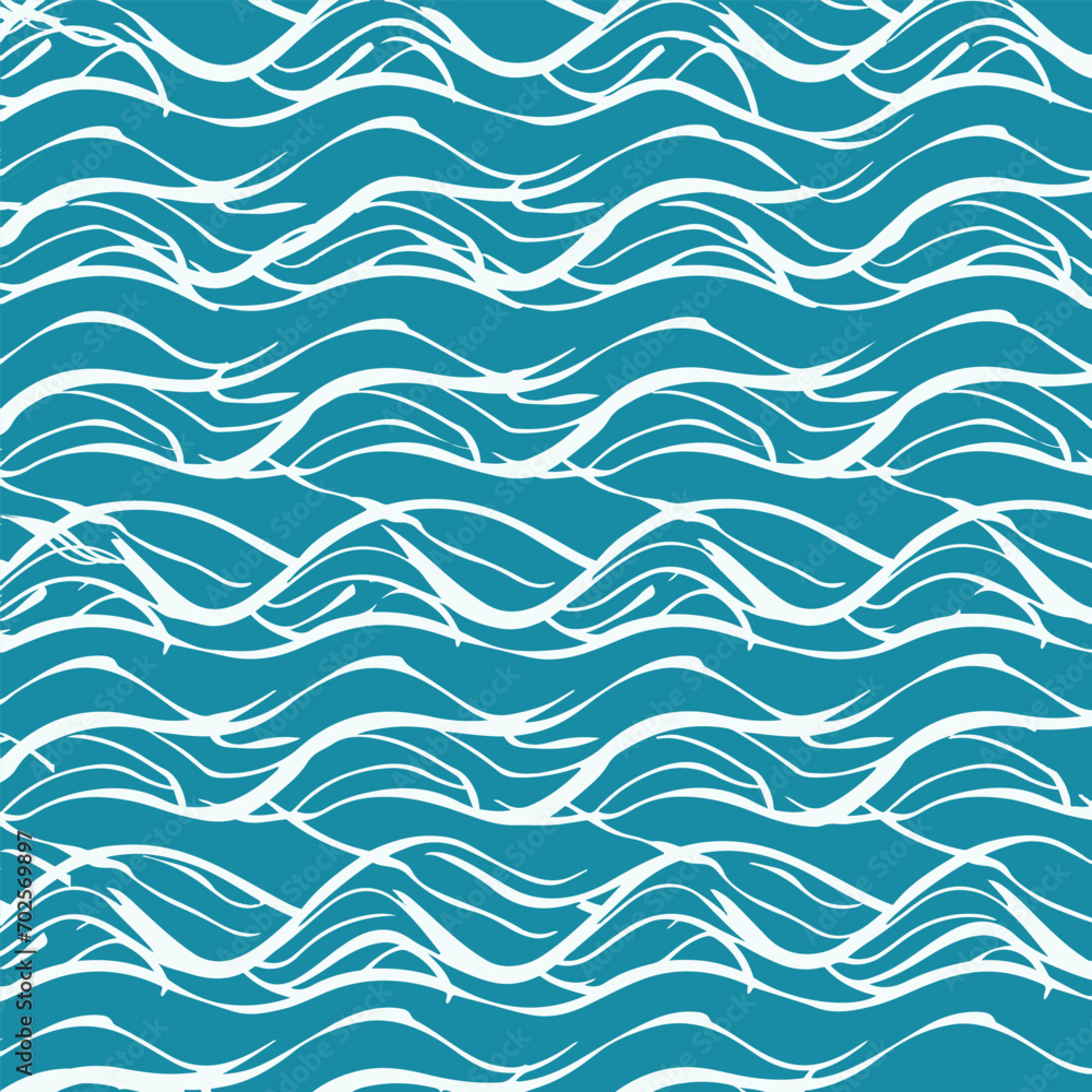 Poster seamless wave pattern background vector design 