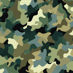 military camouflage seamless pattern isolated background design © Design World