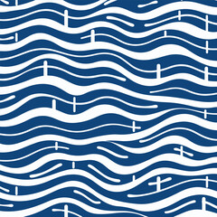 seamless pattern with waves background design